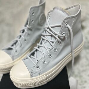 Converse CTAS lift hi Moonbathe Egret platform sneakers
